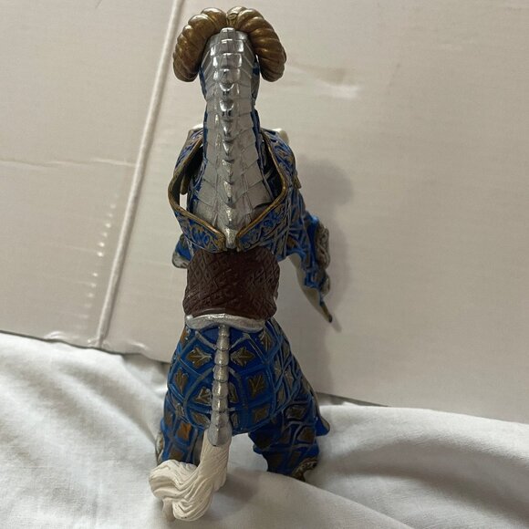 Papo Medieval World of Knights Horse w/ Ram Blue Ram Crest Fantasy Figure 2007 - Picture 4 of 16